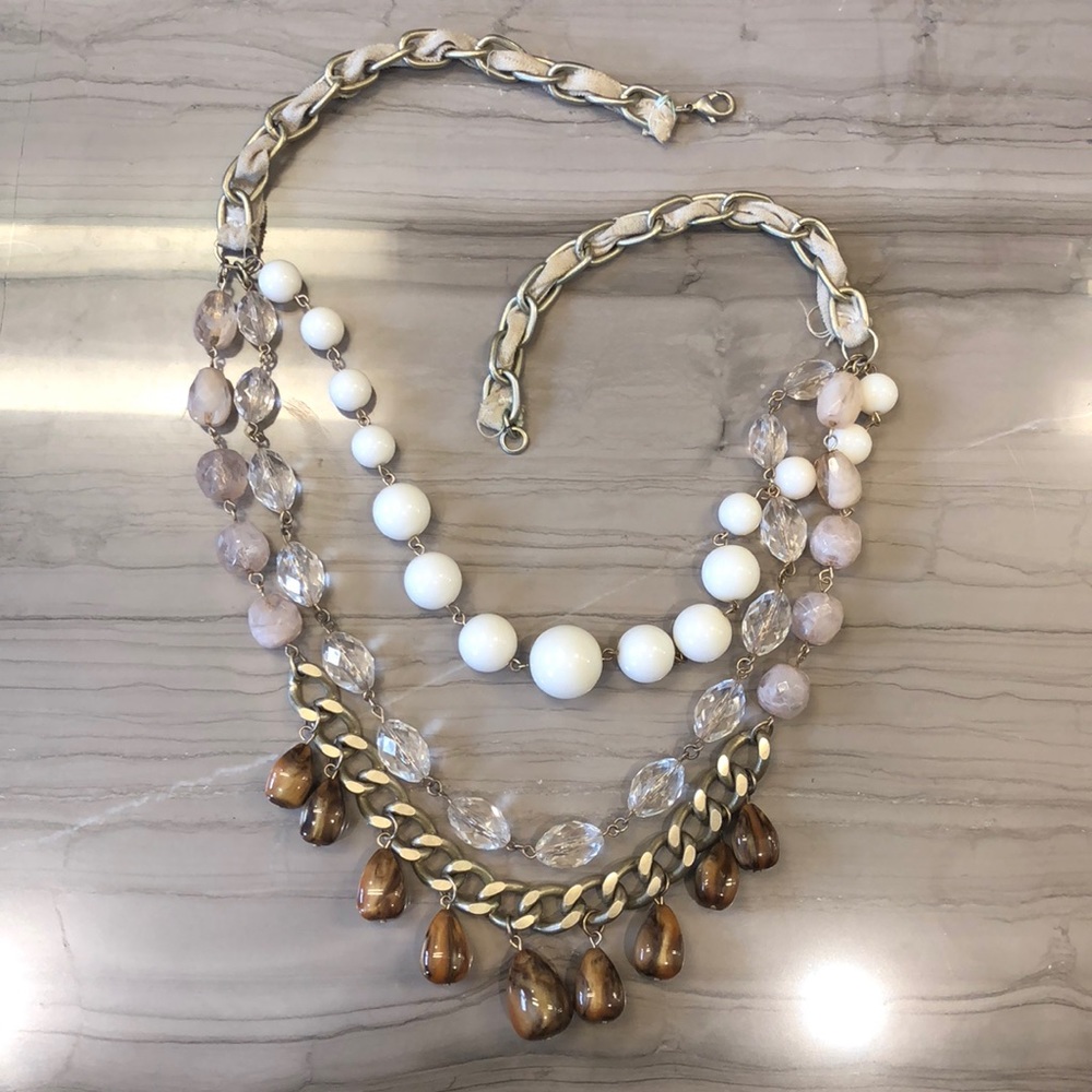Beaded statement necklace